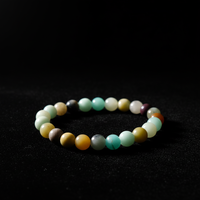 8mm Naturel Multicolore Amazonite Quartz Perles Bracelet Élégant Élastique Perlé Bracelet pour Hommes et Femmes Guérison Pierre Bijoux