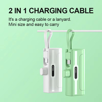 Mini batterie externe universelle portable de haute qualité, charge rapide, 5000 mAh, format porte-clés