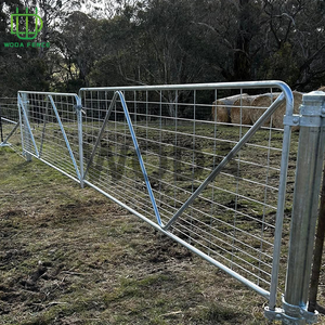 Cancello d'ingresso della fattoria di nuovo arrivo 2.4 M con struttura metallica a prova di marciume recinzioni agricole e cancelli alti 4 piedi - Product Image 1