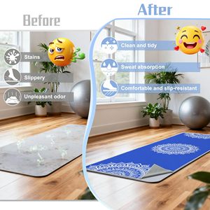 <span class=keywords><strong>Serviette</strong></span> de yoga avec points antidérapants, <span class=keywords><strong>serviette</strong></span> de yoga absorbante pour le yoga chaud, le Bikram, le Pilates et le fitness - Product Image 5