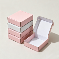 Boîte Impression Logo Rose Grand Moyen Petit Carré Personnalisé Mailer Pliant Cadeau Expédition Boîte D'emballage Avec Chaussures Vêtements Chaussettes