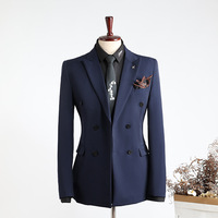 Costumes pour hommes de marque personnalisés veste OEM de haute qualité vestes de costume Slim Fit mode deux rangées de boutons veste unique costume pour hommes