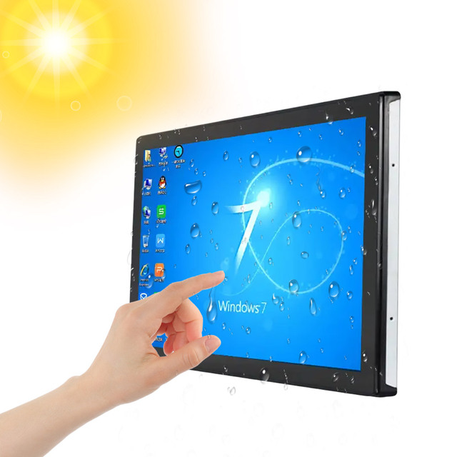 High Performance Fanless Industrial PC Core I3/i5/i7 Front IP65 Waterproof Dustproof 10-Point Touch Screen 1920x1080