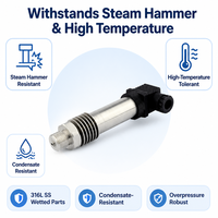 GPT220 100MPa Piezo 4-20mA High Temperature Steam Pressure Sensor