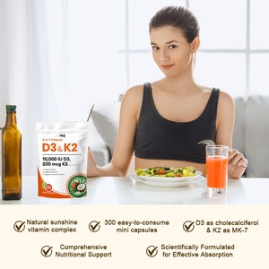 Venda Quente de Softgels de Vitamina D3 K2 com Óleo de Coco, Apoia a Absorção de Cálcio, Força Óssea e Saúde Imunológica, Suplemento Herbal 2 em 1 - Product Image 6
