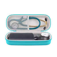 Étui rigide en EVA bleu pour stéthoscope 3M Littmann Classic III, étanche, antichoc, avec fermeture éclair, étui de transport médical personnalisé en EVA