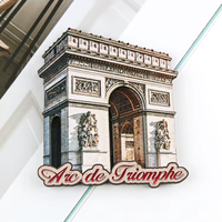 Aimant de réfrigérateur personnalisé OEM en alliage de zinc 3D, design monument de France, pour cadeaux d'entreprise, souvenirs du Ramadan et de la Fête de l'Indépendance
