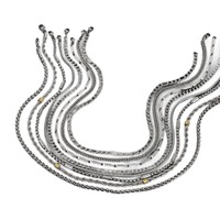 Kit de 8 Colliers Chaîne Curb NK en Acier Inoxydable Style Hip Hop Urbain, Ornements de Cou Polyvalents pour Couples, Vente en Gros