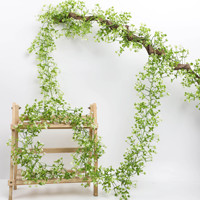 Tanaman Rambat Bunga Plastik Buatan Wisteria Semi-Handmade Dekorasi Rumah/Pernikahan Indoor/Outdoor Ornamen Lanskap