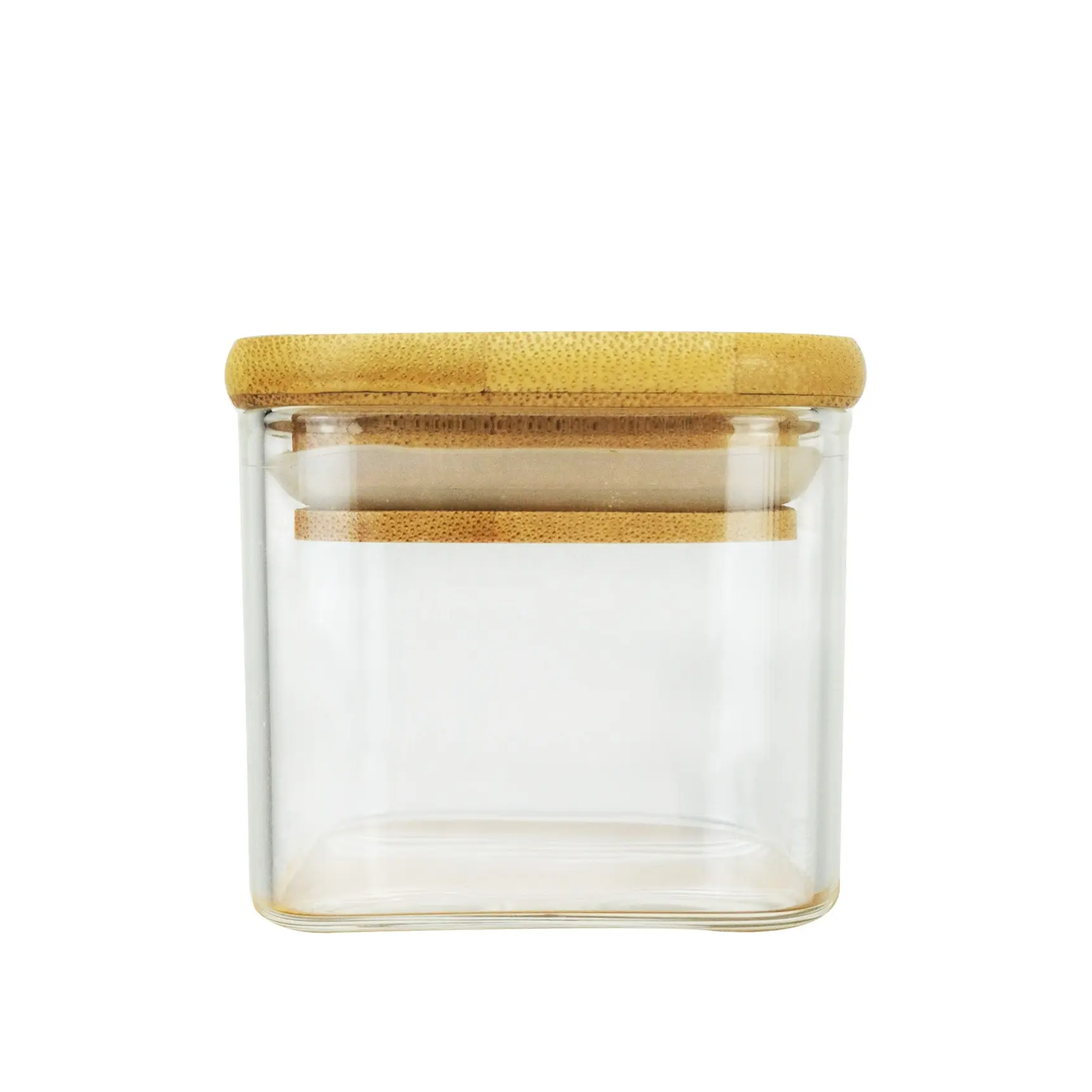 Candele vuote di lusso che fanno barattoli portacandele quadrati unici in vetro con coperchi