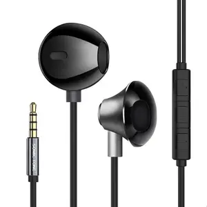Earphone Kabel Tahan Lama/Ringan/Nyaman, Headset/Earbud/Headphone dengan Mikrofon untuk Ponsel
