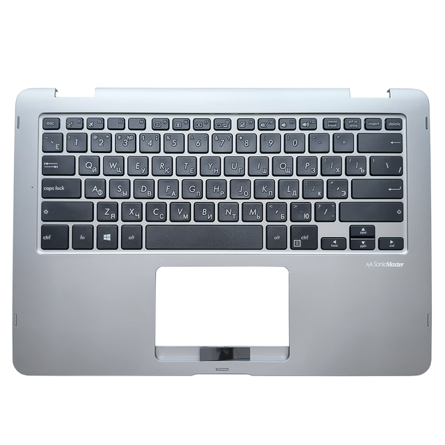 RU Russian No Backlit Laptop Keyboard for ASUS TP401NA TP401MA TP401CA 90NB0GW1-R31RU0 Keyboard With Silver Grey C-case