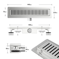 Neodrain Siphon Linearer Abfluss Moderne Duschabläufe Maßgefertigte ABS T3 Badezimmer Edelstahl 304 Spülbeckensieb Verchromt