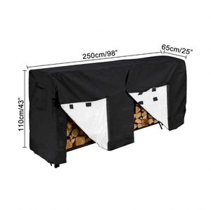 Échantillon Gratuit Housse de Protection pour Porte-Bûches Imperméable Extérieur Jardin Patio Noir - Product Image 3