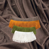 Frange en viscose à pampilles de 15 cm de large, double face, décorative pour jupe de mode et accessoire vestimentaire