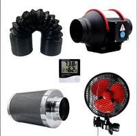 Kit de ventilation moderne avec ventilateur électrique à roulement à billes en plastique pour tentes, culture intérieure et filtre à charbon actif