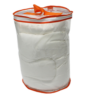 Sac d'emballage cylindrique personnalisé en PVC pour couvertures, avec fermeture éclair et poignées, pour rangement de couettes et emballage de literie en plastique