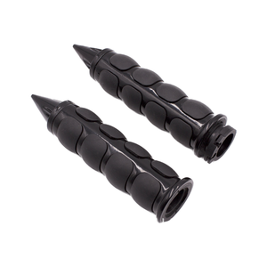 Poignées de guidon de moto en aluminium noir argenté 22 mm 25 mm compatibles avec Harley - Product Image 2