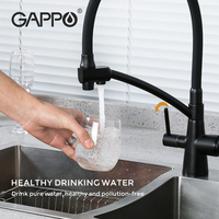 GAPPO Robinet d'eau potable Système de filtre d'eau Robinet d'évier de cuisine flexible avec tuyau de purification d'eau