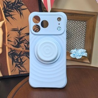 Coque PC Macaron Cartoon compatible avec support magnétique pour téléphone, rétractable, pliable, robuste