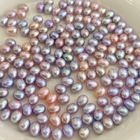 Perles d'eau douce naturelles de forme riz, colorées, en vrac, vente en gros, extrêmement brillantes, presque parfaites, authentiques, non montées