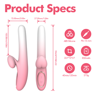 Vibrateur en forme de cœur - Masseur péristaltique en silicone pour le point G et le clitoris pour femmes - Jouet sexuel pour adultes