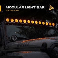 Barra de Luces LED Ámbar Modular de 30 Pulgadas para Parachoques Delantero, Enlazable, para Jeep Wrangler JL JK Bronco Tacoma Hilux Todoterreno UTV