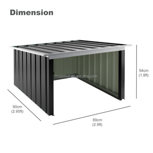 Cobertizo de Jardín Metálico Antracita para <span class=keywords><strong>Robot</strong></span> Cortacésped, Resistente a los Rayos UV e Impermeable, con Techo Monopitch - Product Image 2