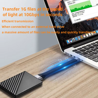 Câble de données portable ultra-court USB-A vers Type-C PD à charge rapide, transmission USB 3.1 haute vitesse 10 Gbit/s, 13 cm