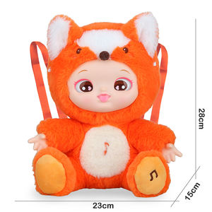 Poupée battement de coeur ours brun MILI + éclairage + musique + IC 4 sons + épaule/sac à dos simple avec fonction de stockage - Product Image 2