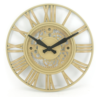 Horloge murale numérique style romain et squelette, chiffres romains, squelette, en plastique rustique, décoration de la maison
