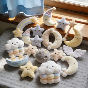 Jouets <span class=keywords><strong>en</strong></span> peluche personnalisés <span class=keywords><strong>en</strong></span> forme d'étoile, de lune, de nuage, d'<span class=keywords><strong>arc</strong></span>-<span class=keywords><strong>en</strong></span>-<span class=keywords><strong>ciel</strong></span> et de planète pour machine à griffes, cadeaux d'anniversaire pour enfants - Product Image 1