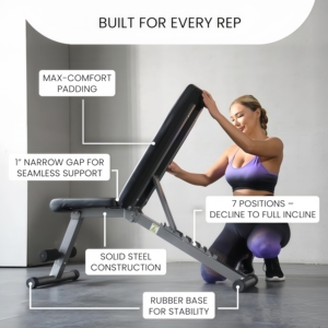 Banc de musculation multifonctionnel professionnel pour hommes et femmes, banc de fitness, banc abdominal, banc de sit-up à domicile, banc de musculation pour adultes - Product Image 3