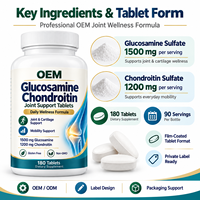 Comprimés de Glucosamine et de MSM pour le soutien articulaire, Compléments alimentaires en vrac, Comprimés de Glucosamine et Chondroïtine pour le bien-être, Marque privée