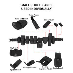 Sivi เข็มขัดไนลอนสำหรับผู้ชาย, 8 in 1ผ้าออกซ์ฟอร์ดสำหรับทำกิจกรรมกลางแจ้งมีชั้นเชิงพร้อมกระเป๋าใส่ - Product Image 2