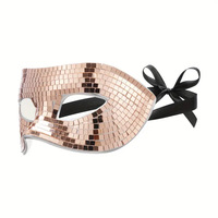Masque Disco Lumineux en Mousse Plastique pour Fête Cosplay, Halloween, Carnaval – Demi-Masque Miroir Amusant