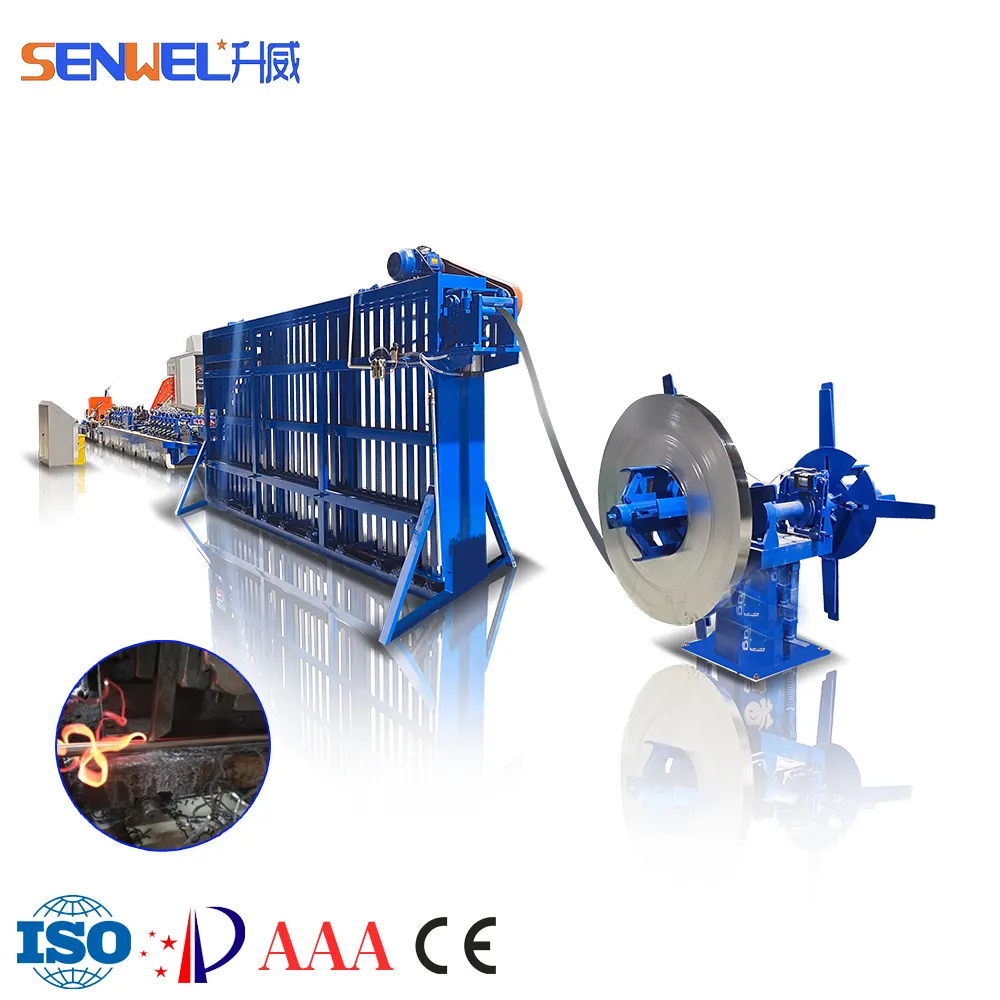 Senwel เครื่องเชื่อมท่อความถี่สูงเครื่องผลิตท่อเหล็กโรงงานผลิตท่อชุบสังกะสี