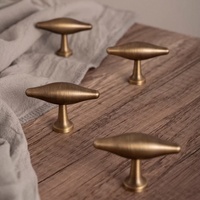 Poignées et boutons de meubles en laiton massif de luxe haut de gamme, finition bronze, pour commodes, tiroirs, armoires et meubles de cuisine