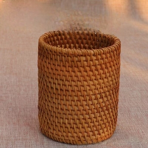 Cesta para utensilios de mimbre natural al por mayor, cesta de almacenamiento de bambú para cocina, mesa de comedor y decoración del hogar - Product Image 4