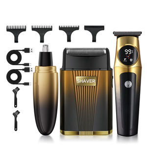 Set de Barbería Profesional Recargable de Alta Gama 3 en 1 con Pantalla LCD, Cortapelos, Afeitadora y Recortadora de Barba para Uso Doméstico, USB Explosive P - Product Image 1