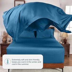 Parure de lit King Size de luxe 100 % <span class=keywords><strong>bambou</strong></span> 300TC, motif végétal imprimé, pour literie en <span class=keywords><strong>bambou</strong></span>, housse de couette tissée, toutes saisons, moderne - Product Image 4