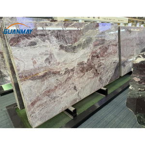 Losa de Cuarzo Amatista Rosa Violeta Fantasía Macaron para Encimeras de Cocina de Lujo, Vestíbulos de Hotel y Diseño de Villas - Product Image 1