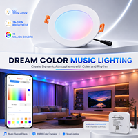 Lampu Panel Gouly Morden Desain Modern 15W, Lampu Downlight LED, Lampu Plafon untuk Pencahayaan Interior Rumah dengan Kontrol Wifi Cloud