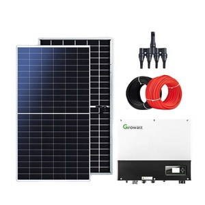 Système solaire hors réseau pour la maison 10-20KW, contrôleur PWM/MPPT lithium-ion, panneaux en silicium polycristallin, garantie de marque de 5 ans - Product Image 1