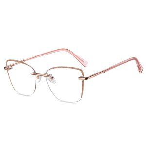 MS 91742 <span class=keywords><strong>2025</strong></span> biểu tượng tùy chỉnh không có vành <span class=keywords><strong>Eyewear</strong></span> của phụ nữ thời trang kim loại kính quang học khung thiết kế mới kính mắt <span class=keywords><strong>Frames</strong></span> - Product Image 4