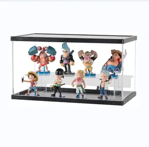 Acrylic Clear Display Case with Black Lid and Black Base Doll Toy Collectibles 11.8 X 6.3 X 6.3 INCH