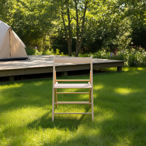 Silla Plegable de Madera Natural, Muebles de Jardín Plegables para Exteriores, Diseño Minimalista - Product Image 2