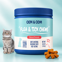 Friandises à mâcher molles à l'huile de poisson et à l'huile de coco, à marque privée, pour la prévention des puces et tiques, la santé de la peau et du pelage, et le soutien immunitaire quotidien pour chats