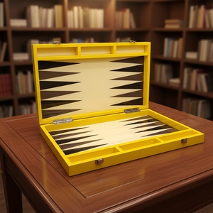 高級エコフレンドリーカスタムポータブルトラベルゲームセット-革製木製テーブルチェスバックギャモンチェッカー駒彫刻入りボードボックス - Product Image 3