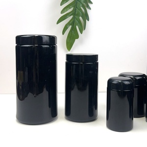 Custom logo 200g UV Black Dark Ultra Violet Stash Jar for 200ml UV Glass Jar Smell Proof Air Tight Ultraviolet Storage Glas - Product Image 6